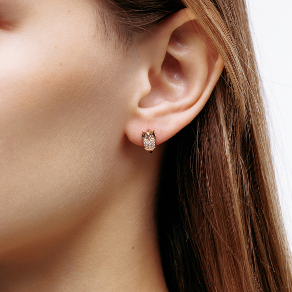 Золоті сережки &amp;quot;Сова&amp;quot; - 1