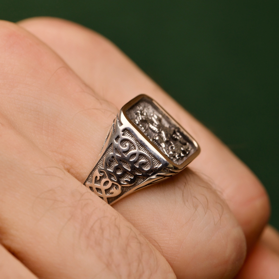 Серебряное кольцо &amp;quot;Св. Георгий&amp;quot; - 4